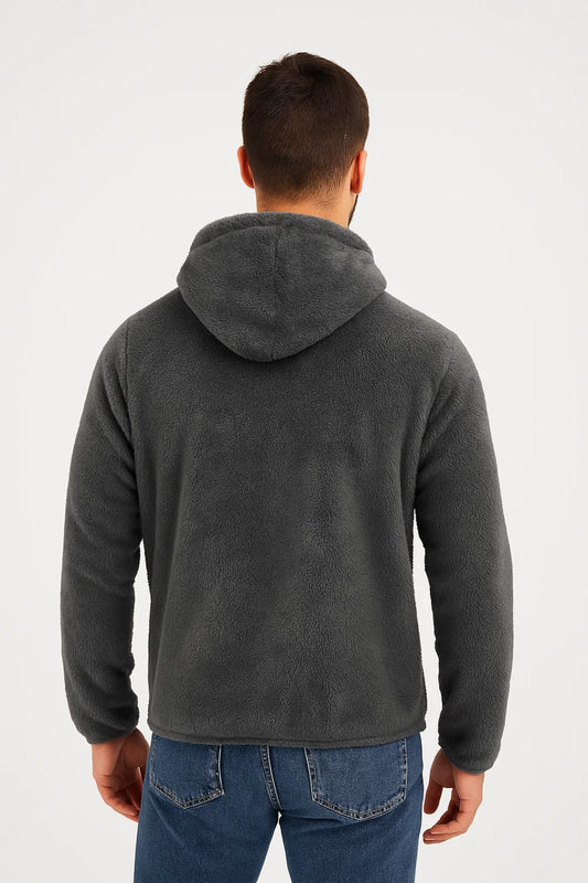 Bluza z kapturem męska | teddy fleece