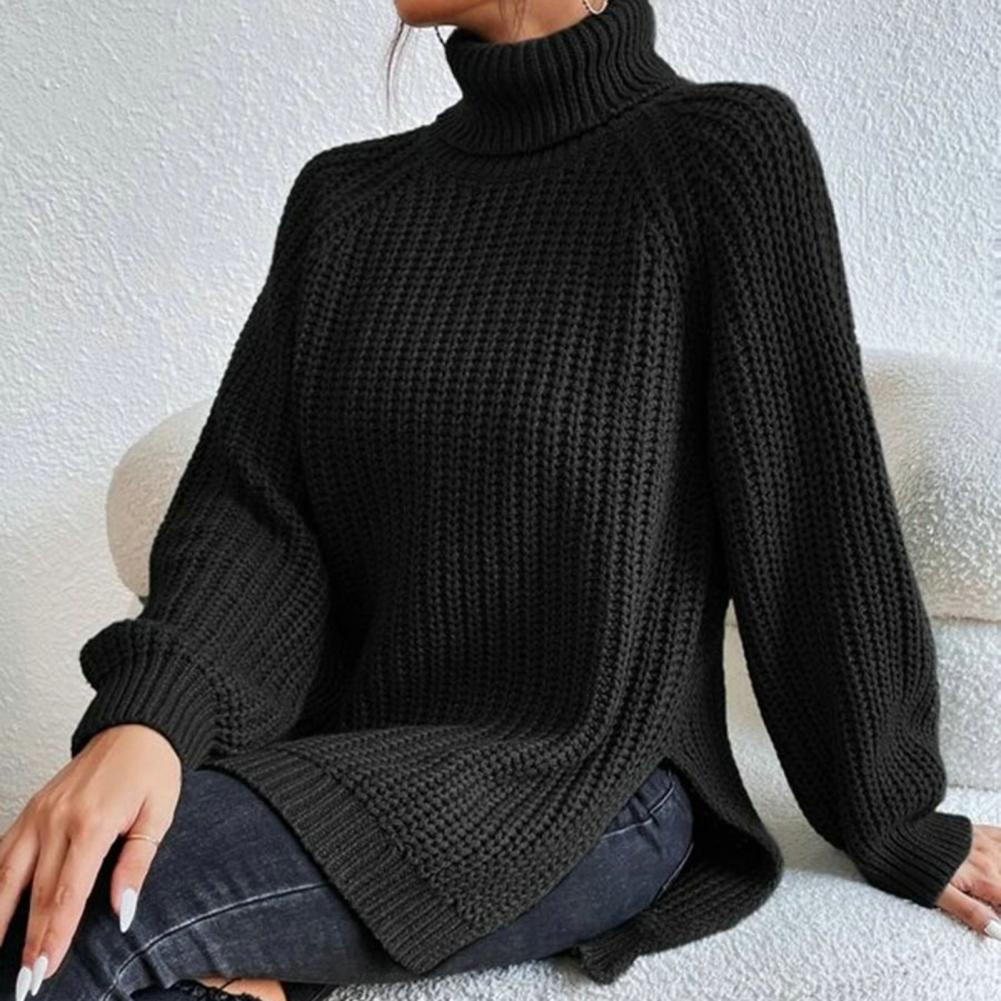 Sweter damski | golf, luźny krój