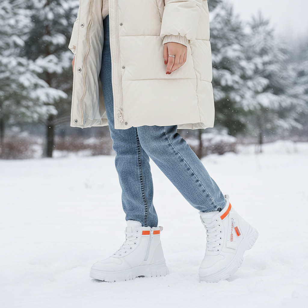 Sneakersy damskie | ocieplane, platforma