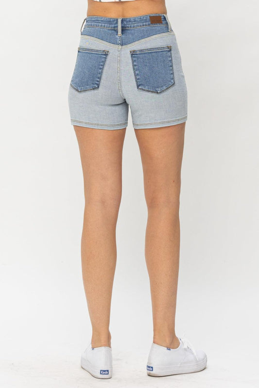 Szorty dżinsowe damskie | kolor blokowy