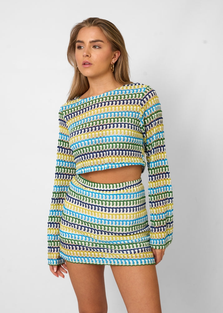 Tessa | Szydełkowy Letni Zestaw Damski | Przewiewny, Boho Styl | Plaża i Lato