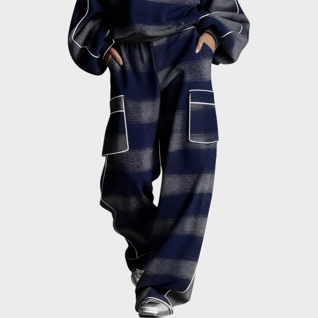 Kobieta | Zestaw Dresowy | Peighton | Krata | Oversize | Miękki Knit | All-Season
