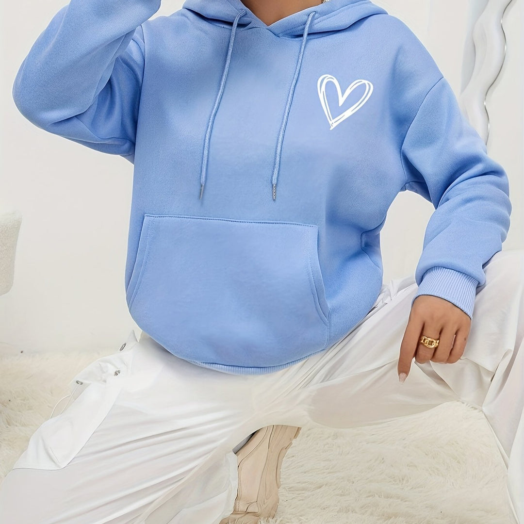 Kobieta | Bluza z Kapturem | Luźny Krój | Miękka Mieszanka Bawełny | Styl Casual na Co Dzień