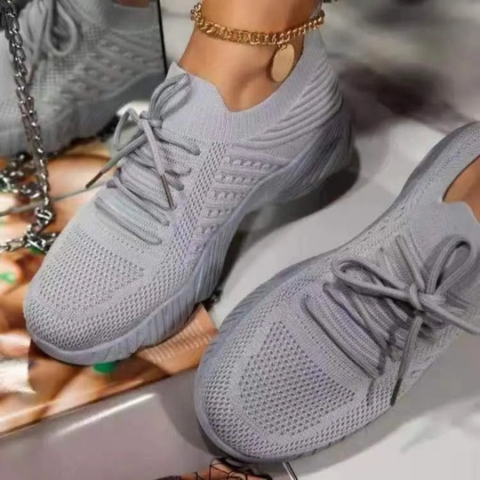 Trekka | Damskie Lekkie Oddychające Siatkowe Sneakersy na Grubej Podeszwie na Lato