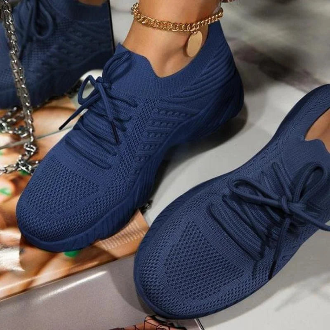 Trekka | Damskie Lekkie Oddychające Siatkowe Sneakersy na Grubej Podeszwie na Lato