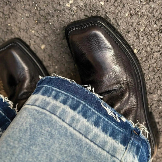 Mężczyzna | Botki | Kwadratowy Nosek | Minimalistyczny Fason | Ponadczasowy Styl