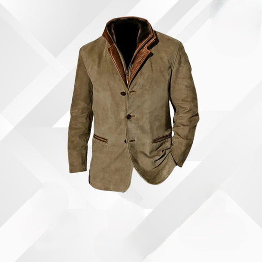 Marynarka z Klapami i Zapięciem na Dwa Guziki dla Mężczyzn | Idealna na Jesień