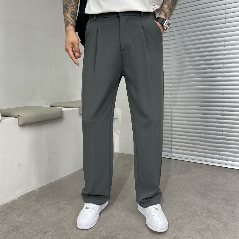Męskie Spodnie Dżinsowe o Wygodnym Kroju | Casual Jeans na Co Dzień | Długie Nogawki | Uniwersalny Jednolity Design