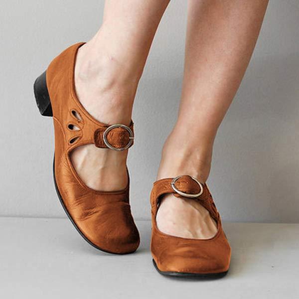 Soletta | Buty Damskie Vintage Ortopedyczne Z Okrągłym Noskiem - Wsparcie dla Stopy