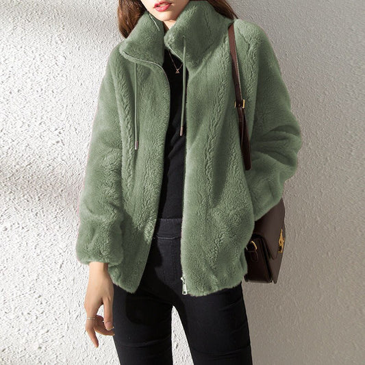 Kurtka damska oversize | regulowany kaptur, zamek