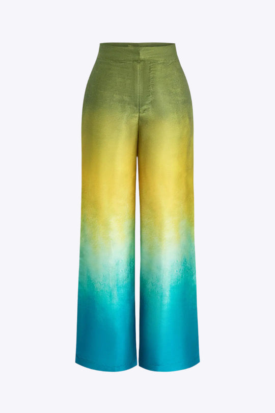 Akacja - Eleganckie Ombre Szerokie Spodnie Damskie