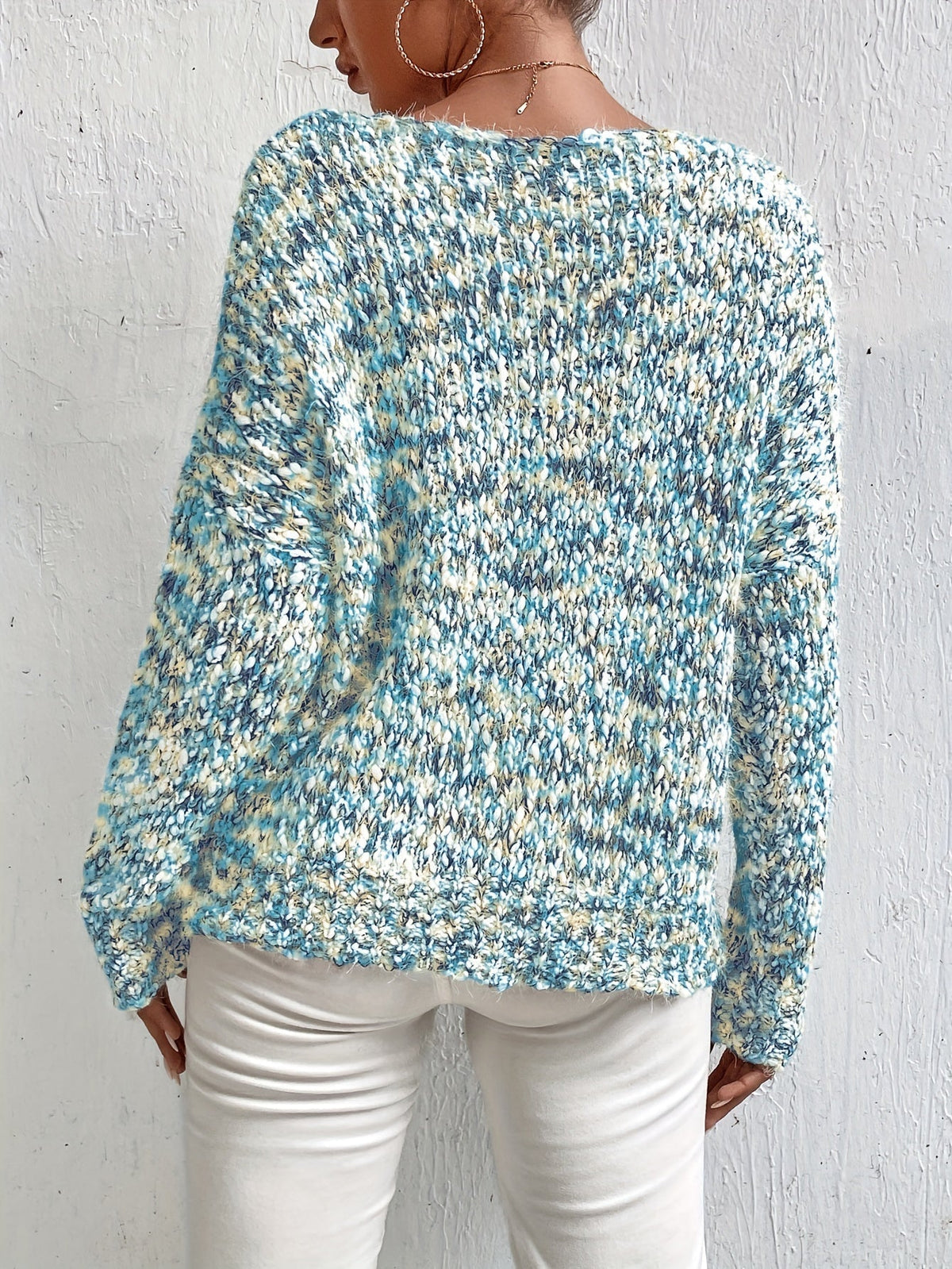 Sweter damski | oversize, długie rękawy