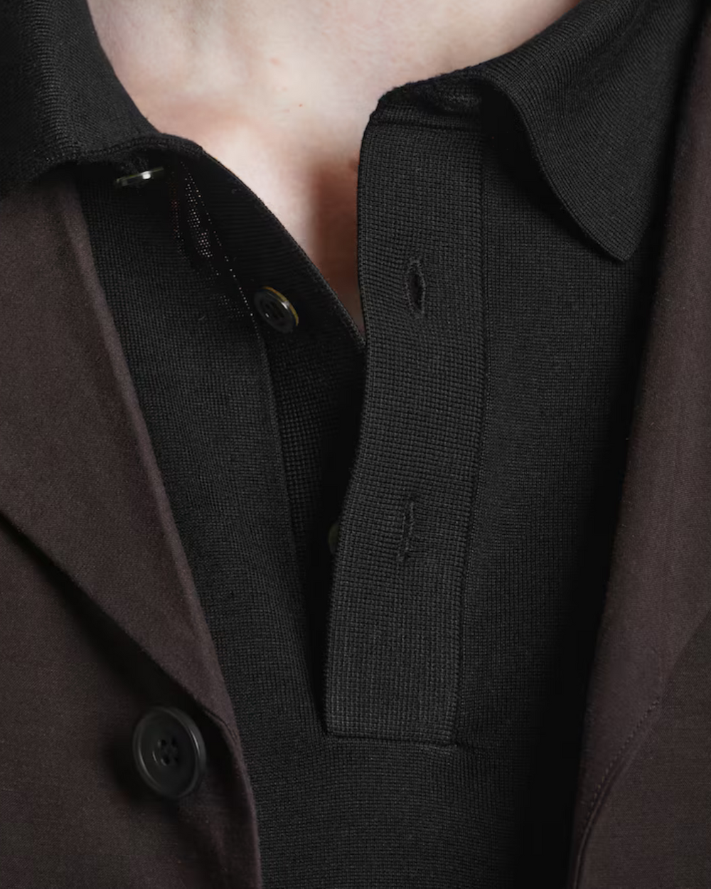Męskie Polo z Krótkim Rękawem z Dzianiny | Slim Fit | Kołnierzyk z Listwą 3 Guziki | Smart Casual na Co Dzień i do Pracy