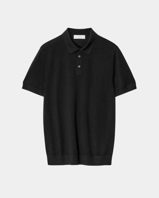 Męskie Polo z Krótkim Rękawem z Dzianiny | Slim Fit | Kołnierzyk z Listwą 3 Guziki | Smart Casual na Co Dzień i do Pracy