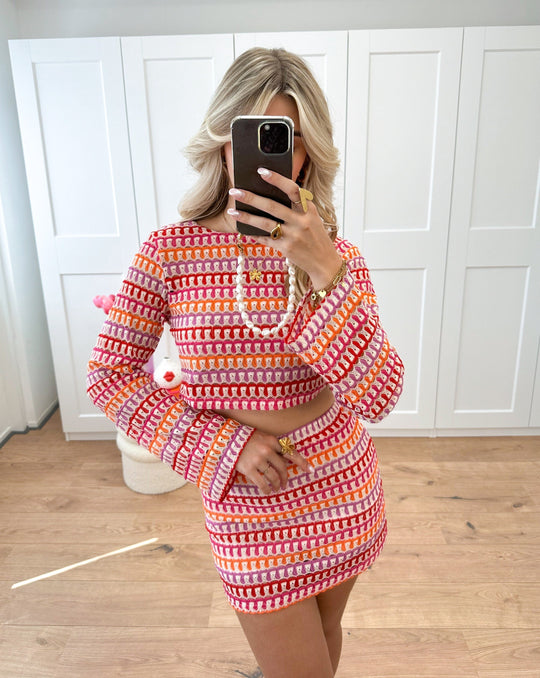 Tessa | Szydełkowy Letni Zestaw Damski | Przewiewny, Boho Styl | Plaża i Lato