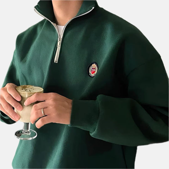 Bluza męska | półzamek, haft