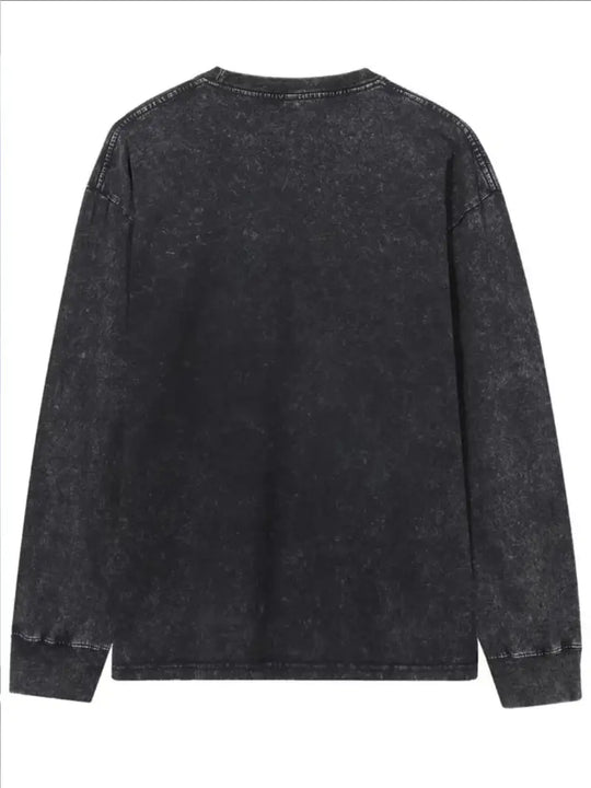 Męska Koszula z Długim Rękawem Vintage Washed | Efekt Prania | Klasyczny Kołnierzyk | Regular Fit | Jesień Wiosna Casual