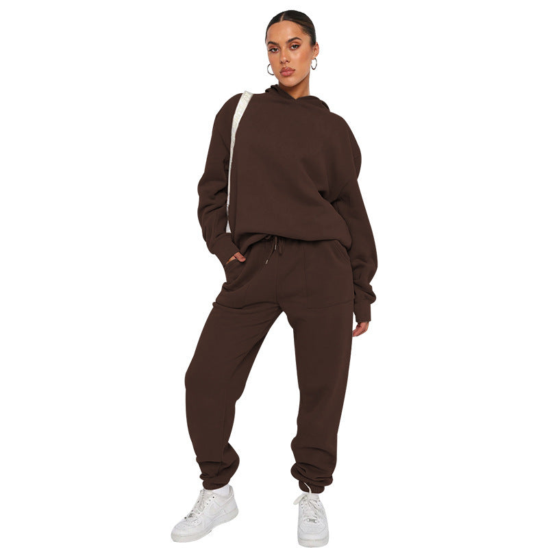 Kobieta | 2-częściowy komplet dresowy | Bluza z kapturem | Spodnie typu jogger | Styl casual i wygodny