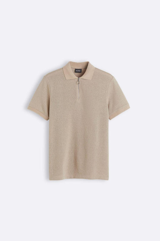 Męskie Polo z Siateczki z Zamkiem | Oddychające Polo Casual | Krótkie Rękawy | Smart Casual do Biura i Na Co Dzień