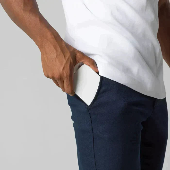 Męskie Spodnie Chino o Prostym Kroju | Klasyczny Regular Fit | Kieszenie Boczne | Do Pracy i Stylizacji Casualowych