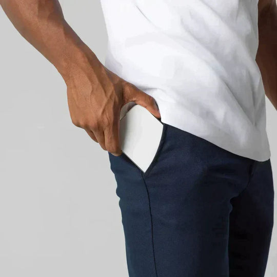 Męskie Spodnie Chino o Prostym Kroju | Klasyczny Regular Fit | Kieszenie Boczne | Do Pracy i Stylizacji Casualowych