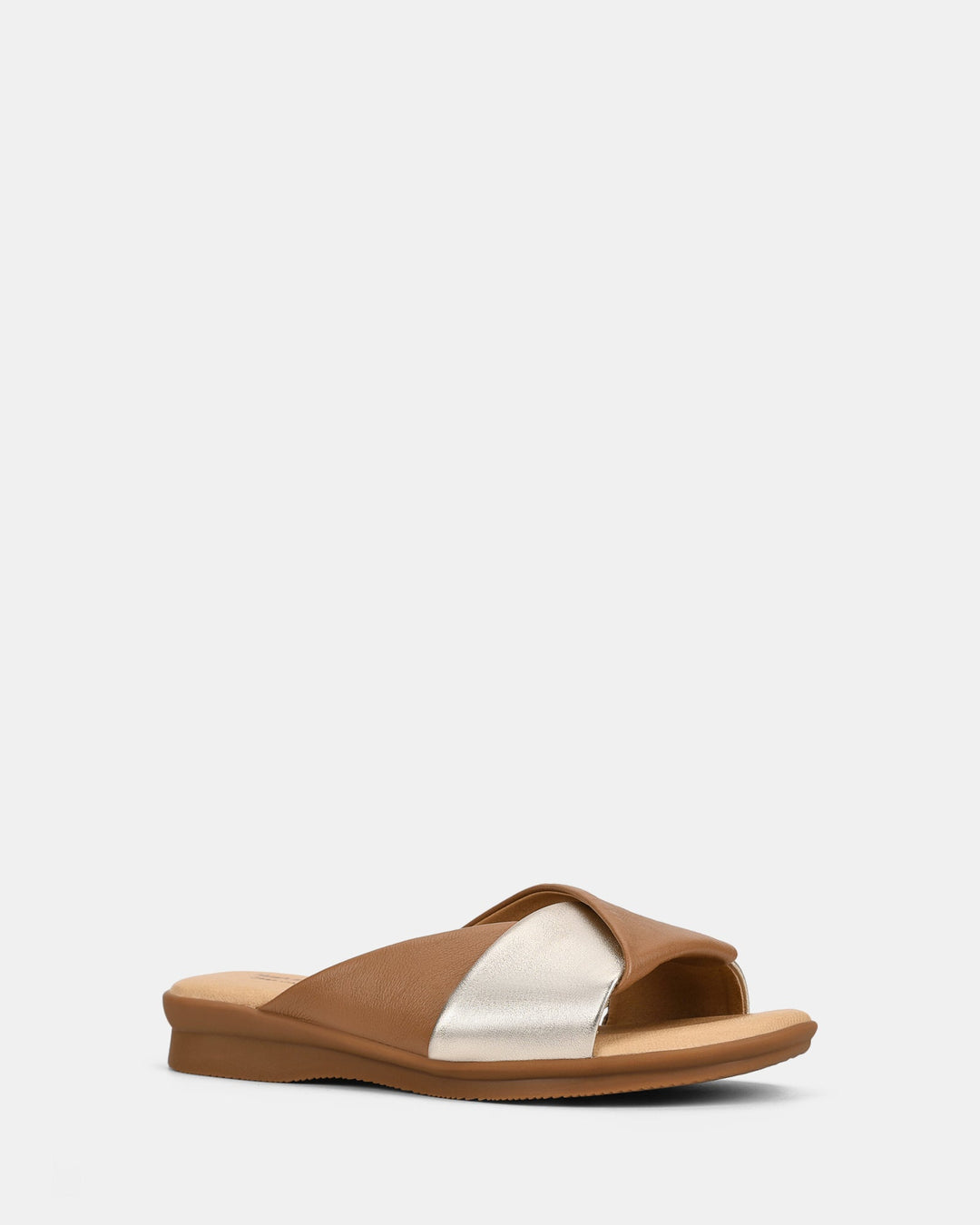 Damskie | Sandały | Skórzane Paski Krzyżowe | Lekki Obcas | Letnia Wygoda