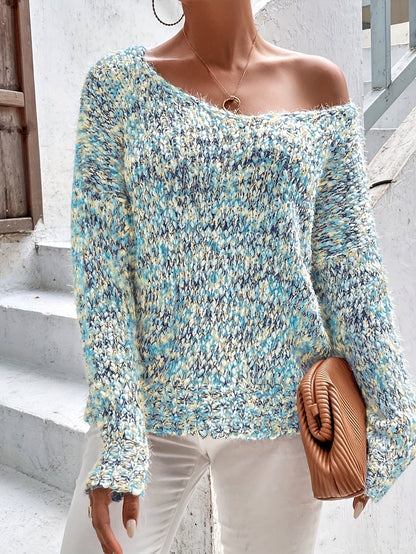 Sweter damski | oversize, długie rękawy