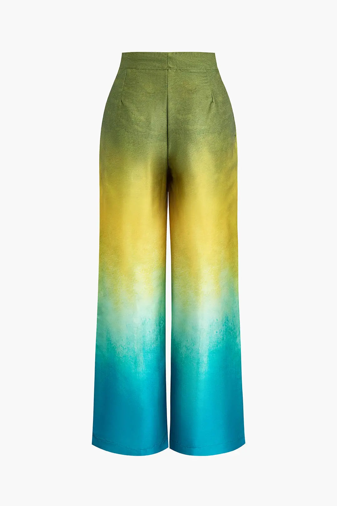 Akacja - Eleganckie Ombre Szerokie Spodnie Damskie