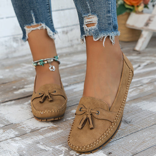 Voxa | Damskie Vintage Loafers - Stylowe Buty Slip-On z Komfortem
