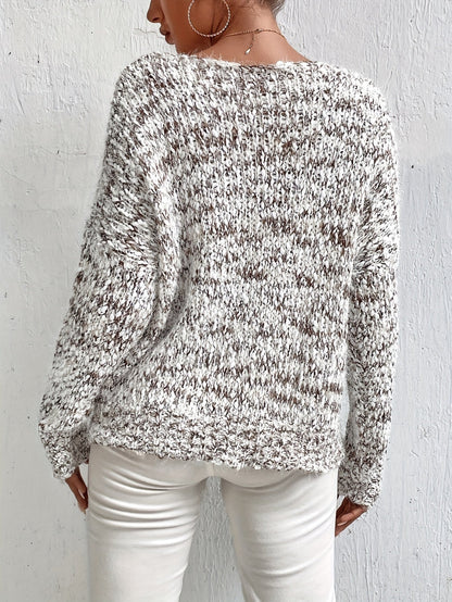 Sweter damski | oversize, długie rękawy