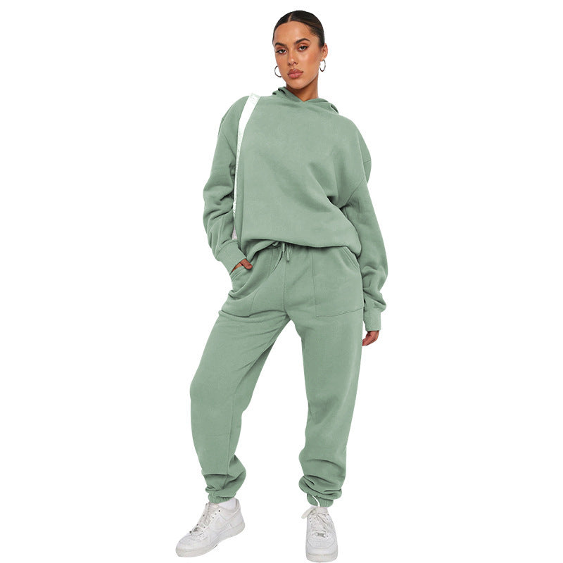 Kobieta | 2-częściowy komplet dresowy | Bluza z kapturem | Spodnie typu jogger | Styl casual i wygodny