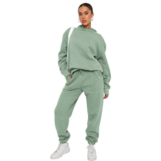 Kobieta | 2-częściowy komplet dresowy | Bluza z kapturem | Spodnie typu jogger | Styl casual i wygodny