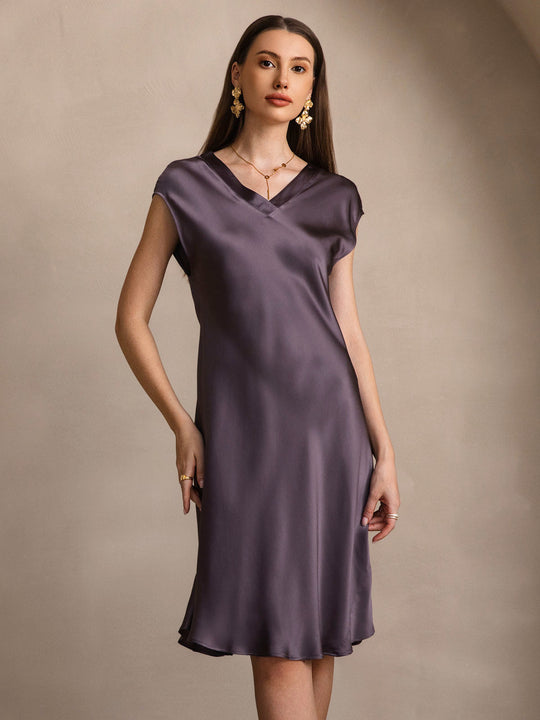 Adalyn - Elegancka Krótka Rękaw Comfort Damska Koszula Nocna