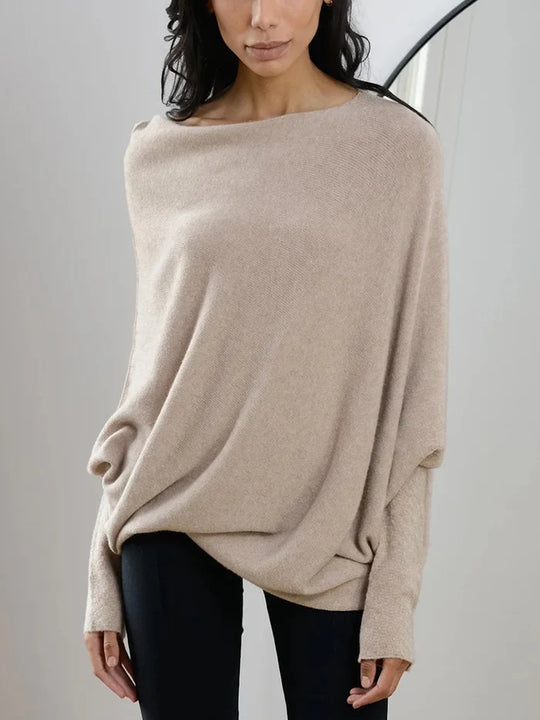 Sweter damski | oversize, odpinany kołnierz