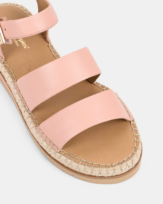 Damskie | Sandały Skórzane | Regulowany Pasek | Deep Comfort | Lekka Podeszwa