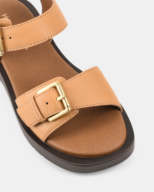 Damskie | Sandały Codzienne | Pasek z Klamrą | Profilowana Wkładka | Styl Uniwersalny