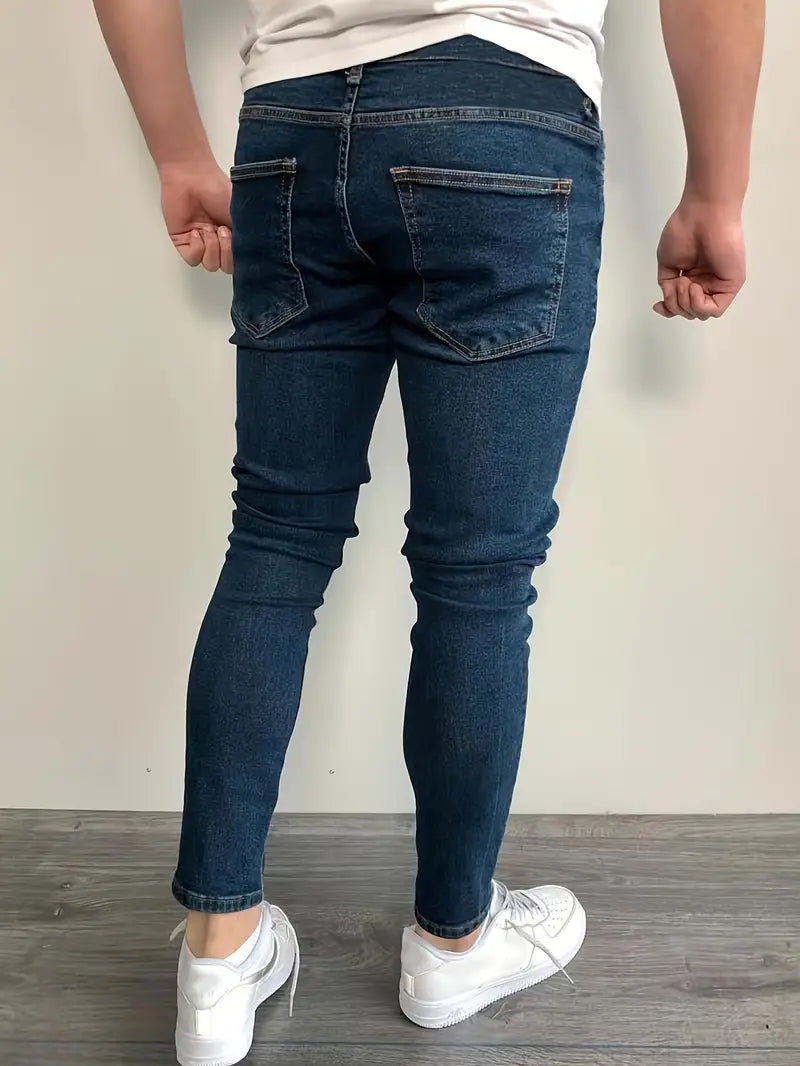 Męskie Klasyczne Jeansy o Prostej Linii | Wiosna–Lato | Komfortowy Krój | Neutralne Odcienie | Casual Everyday Denim