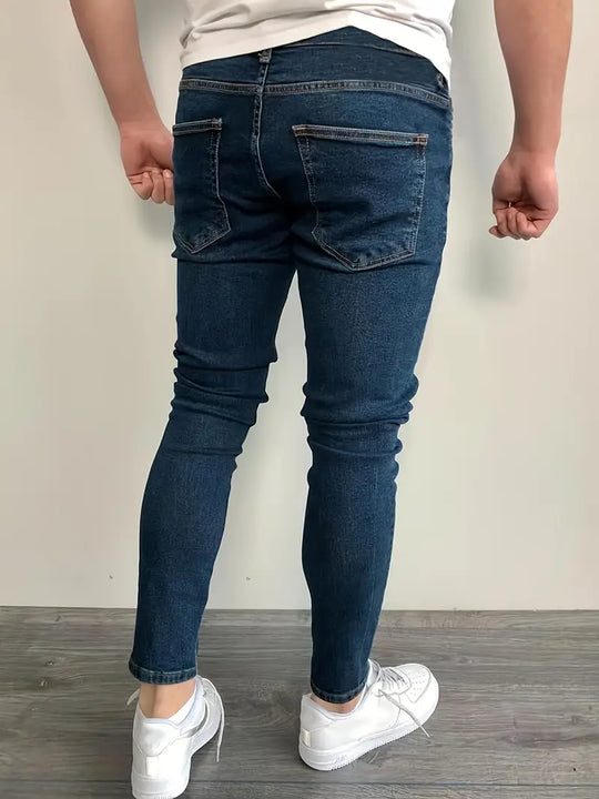 Męskie Klasyczne Jeansy o Prostej Linii | Wiosna–Lato | Komfortowy Krój | Neutralne Odcienie | Casual Everyday Denim