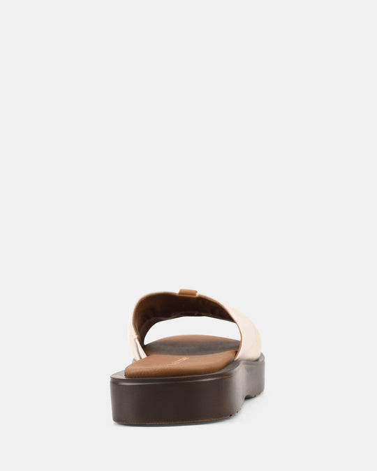 Damskie | Sandały Codzienne | Wsuwany Fason | Profilowana Wkładka | Styl Uniwersalny