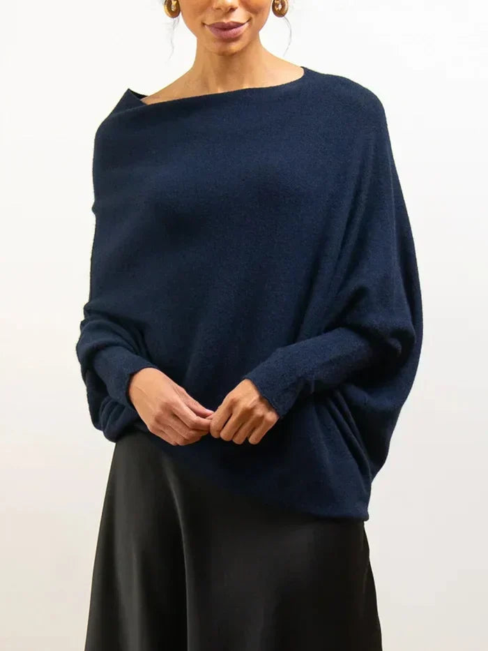 Sweter damski | oversize, odpinany kołnierz