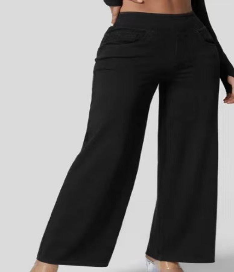 Lotte | Eleganckie Szerokie Dżinsy z Wysokim Stanem dla Kobiet