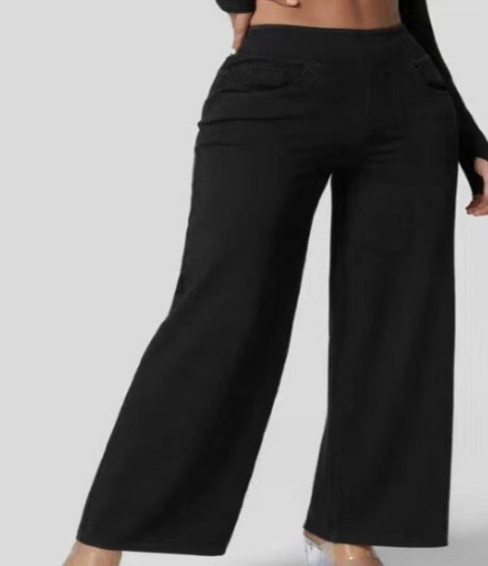 Lotte | Eleganckie Szerokie Dżinsy z Wysokim Stanem dla Kobiet