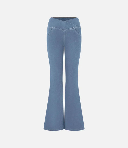 Anna - Retro Chic Spodnie Damskie z Wysokim Stanem