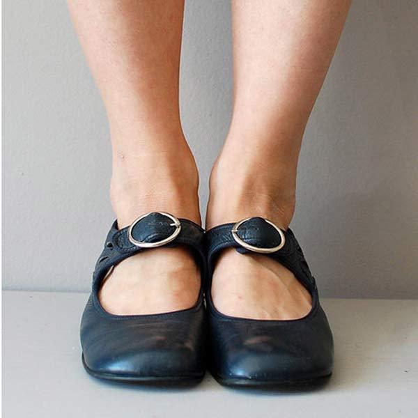 Soletta | Buty Damskie Vintage Ortopedyczne Z Okrągłym Noskiem - Wsparcie dla Stopy