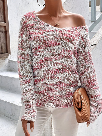 Sweter damski | oversize, długie rękawy