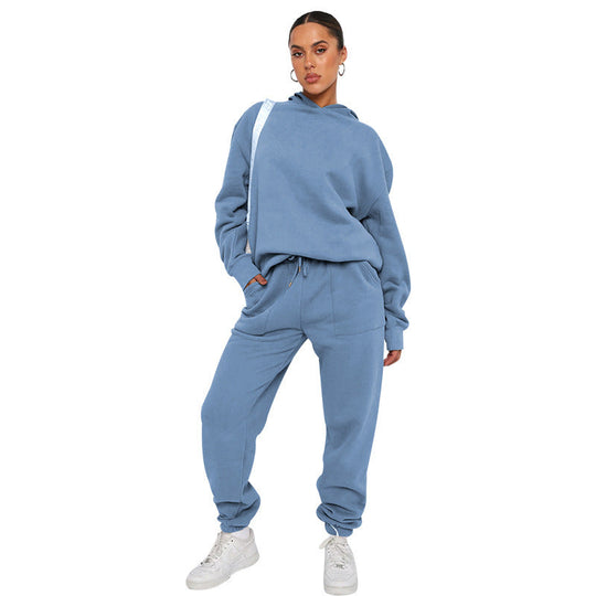 Kobieta | 2-częściowy komplet dresowy | Bluza z kapturem | Spodnie typu jogger | Styl casual i wygodny