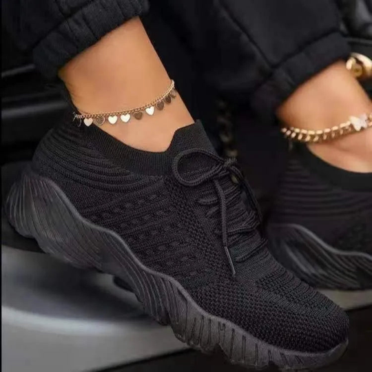 Trekka | Damskie Lekkie Oddychające Siatkowe Sneakersy na Grubej Podeszwie na Lato
