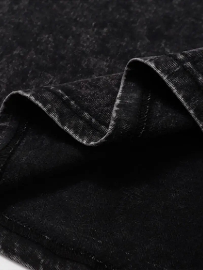 Męska Koszula z Długim Rękawem Vintage Washed | Efekt Prania | Klasyczny Kołnierzyk | Regular Fit | Jesień Wiosna Casual