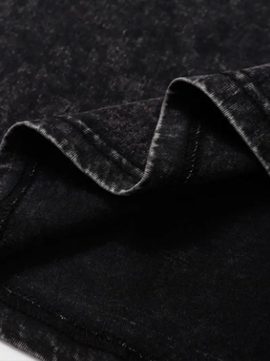 Męska Koszula z Długim Rękawem Vintage Washed | Efekt Prania | Klasyczny Kołnierzyk | Regular Fit | Jesień Wiosna Casual