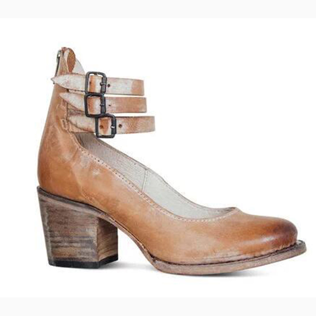 DivaLuxe | Kobiece Vintage Eleganckie Sandały na Wysokim Obcasie - Klasyczne Buty Wieczorowe
